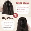 Sofeiyan Ponytail Extension, 16 Inch Curly Wavy Claw Clip in