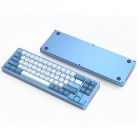 ATTACK SHARK M71 75% TKL Wireless Mechanical Keyboard,Full Aluminum CNC,BT5.0/2.4G/USB-C,Hot-swap,RGB LED,NKRO Gaming Keyboard,4600mAh,Pre-lubed Linear Switch,Custom Gasket Mount for PC Mac/Win(Blue)