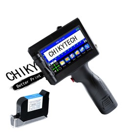 CHIKYTECH Handheld Inkjet Printer, 12.7mm Print Height for Batch Number Date Logo QR Code Barcode Picture Printing on Any Surfaces (Handheld Inkjet Printer)