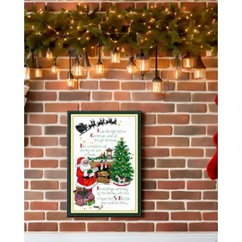 CaptainCrafts Cross Stitch Kits, Christmas Stamped Cross Stitch Preprinted 11CT Fabric Cross Stitch DIY Art Embroidery Kits for Adults (Stamped 11CT, Merry Christmas)