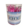 Gouriki Industry E-Clip Large Round Tube Clear Pink Pack of 30