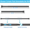 1PC Shower Curtain Pole Extendable No Drill Tension Rods for