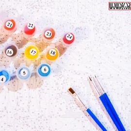 Wowdecor Paint by Numbers for Adults Beginner Kids, Number Painting - Tea Tree Flowers by Monet 40x50 cm - Wall Art Gifts (Flower, No Frame)