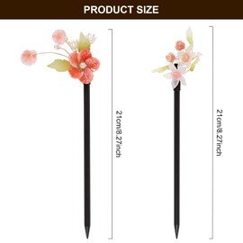 2 Pcs Chinese Wooden Hair Sticks, Retro Wooden Hairpins, Flower Tassels Hair Chopsticks, Handmade Hair Accessories for Women Long Hair