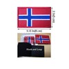 2 PCS AliPlus Norway Flag Patches Embroidered Tactical Military Morale