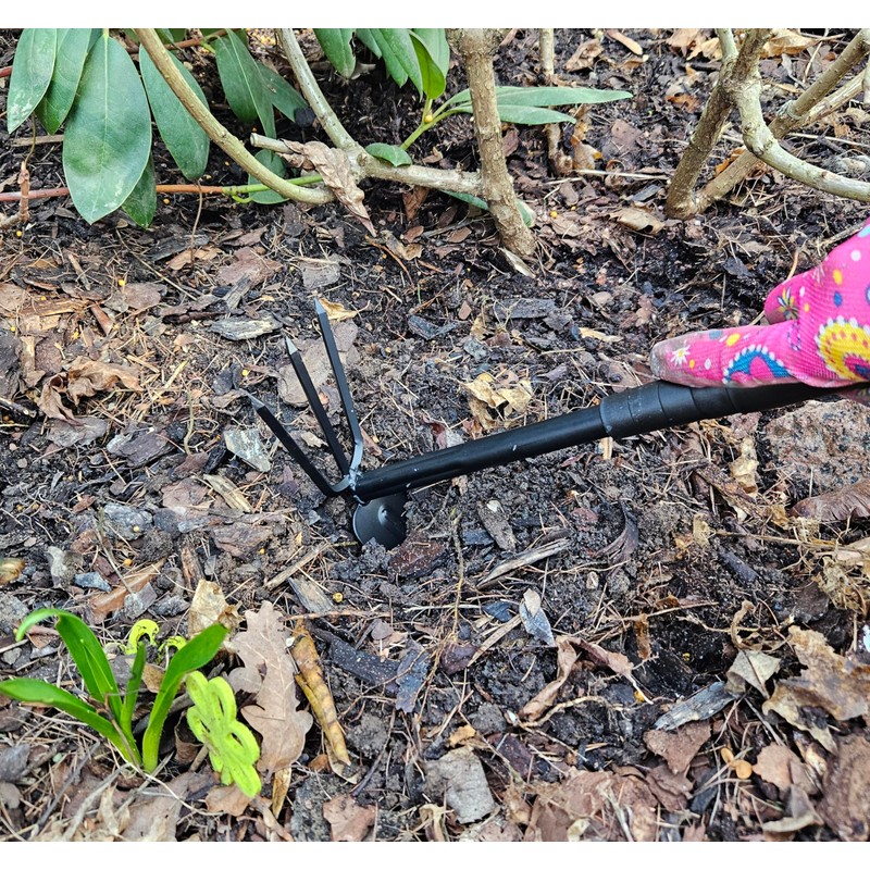 Mivos Double Hoe for the Garden with Triangle Steel –
