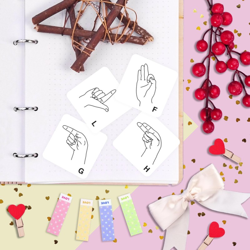 100Pcs Sign Language Stickers Alphabet, ASL Stickers for Water Bottle