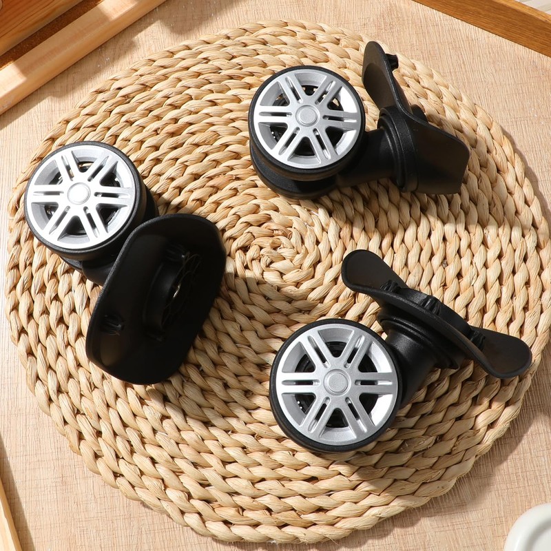 Kisangel Replacement Trolley Case Wheels 4.33 Inch Diameter Universal Suitcase