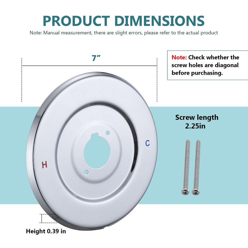 RAINREVIVE Replacement Escutcheon Plate for Moen Gibson Posi-Temp, for One-Handle