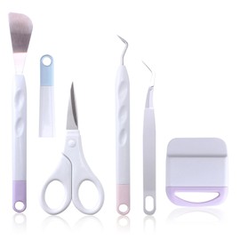 Basic Tool Set Craft Weeding Tool with Weeder Scraper Spatula Tweezers Scissors Removal Tool Kit for Scrapbooking Projects