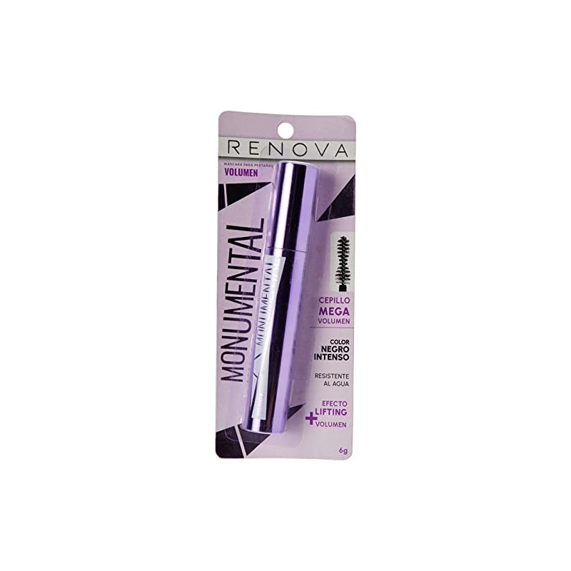 Renova Mascara de Pestañas Monumental Volumen Negro 12g