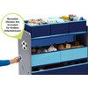 Delta Children Design and Store 6 Bin Toy Organizer, Grey/Blue