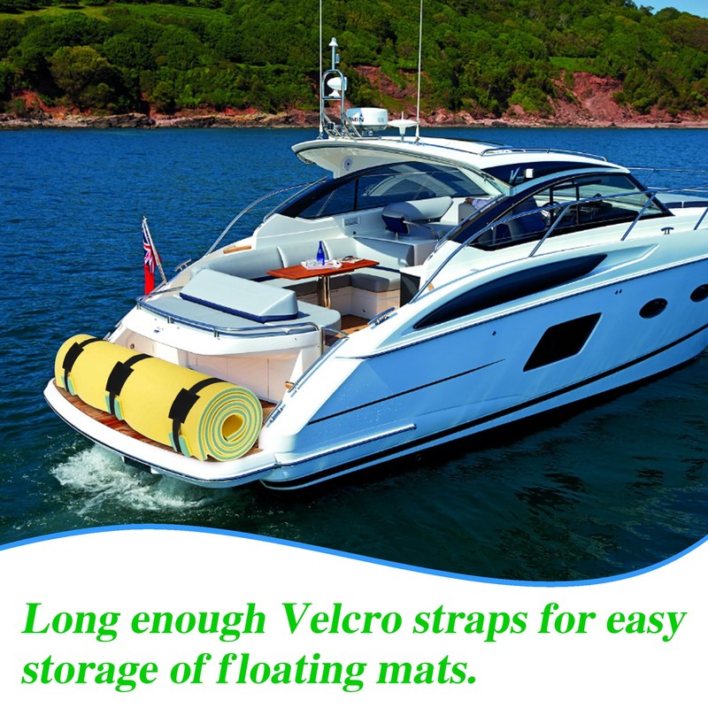 3 Set Floating Water Mat Straps with Pad Protectors, Floating