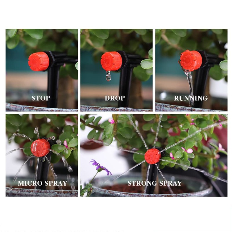 300PCS Automatic Drip Irrigation Kit Garden Watering System Adjustable Micro
