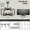 GOEBLESON 26" Black Chandelier for Dining Room, 6-Light Dining Room