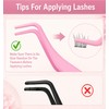 2 Pcs Eyelash Tweezers, Lash Applicator Tool with Comb for