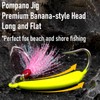Dr.Fish 5 Pack Pompano Jigs with Teaser Hooks, Surf Fishing