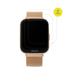dipos FLEX 2x Schutzfolie matt passend für Liu Jo Smartwatch Voice Mini, Antireflex, 100% Displayabdeckung, Fingerprint Kompatibel, case-friendly, Full Cover Displayschutz Folie