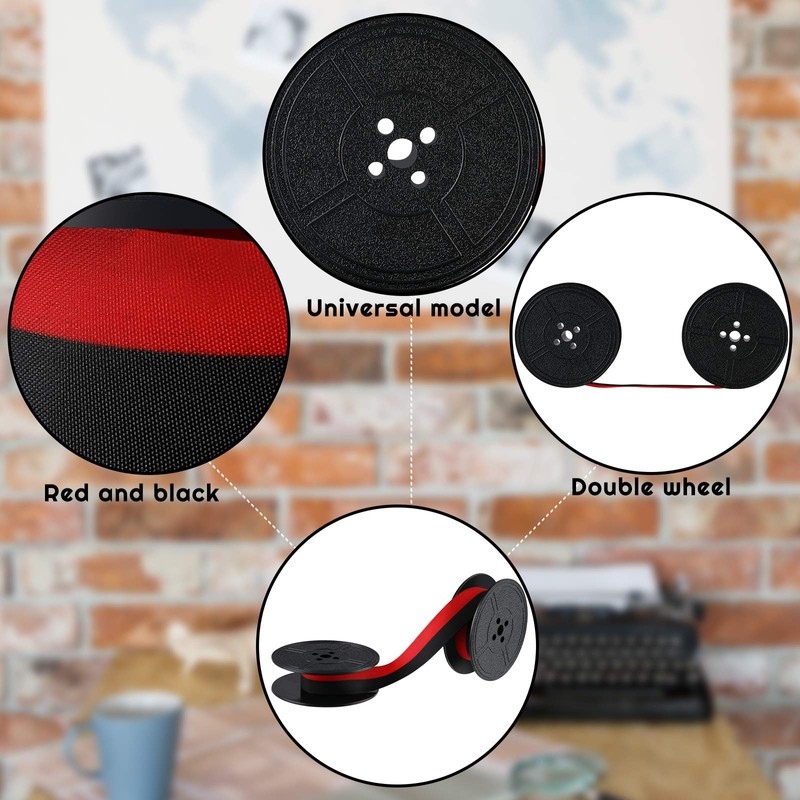 Tenare 8 Pair Universal Typewriter Ribbon Twin Spool Ribbon Twin
