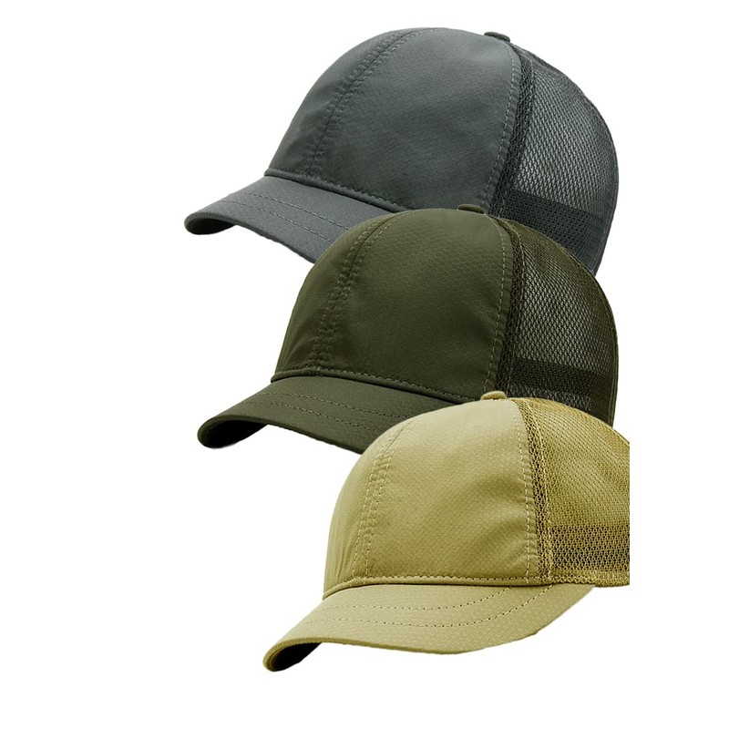 Laquest Short Brim Mesh Cap, Short Brim, Trelan Cap, armygre