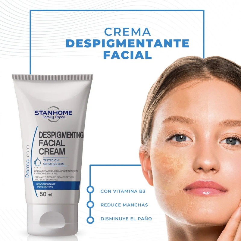 Stanhome crema facial despigmentante, aclara manchas y paño en todo