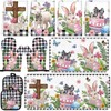 snaxuda 10 Pcs Kitchen Decor Set Bunny Kitchen Towels and
