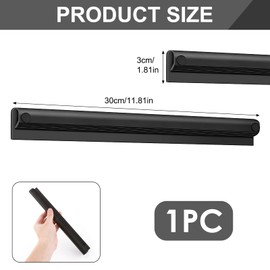 Halterung für Bestellschein, Restaurant, Tickethalter, selbstklebend, aus Aluminium, schwarz, 30 cm, Halterung für Bestellscheine, Küche, Ticketschiene, Wand, aus Aluminium, Kommandotür, Bar, Büro