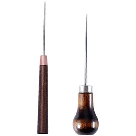2Pcs Awl Scratch Awl Wooden Handle Pin Stamping Tool for Leather Craft Cloth Design,Sewing Tools,Wide Application Sewing Tailors Awl Arts,Crafts and Sewing