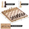 ASNEY Upgraded Magnetic Chess Set, 15" Tournament Staunton Wooden Chess