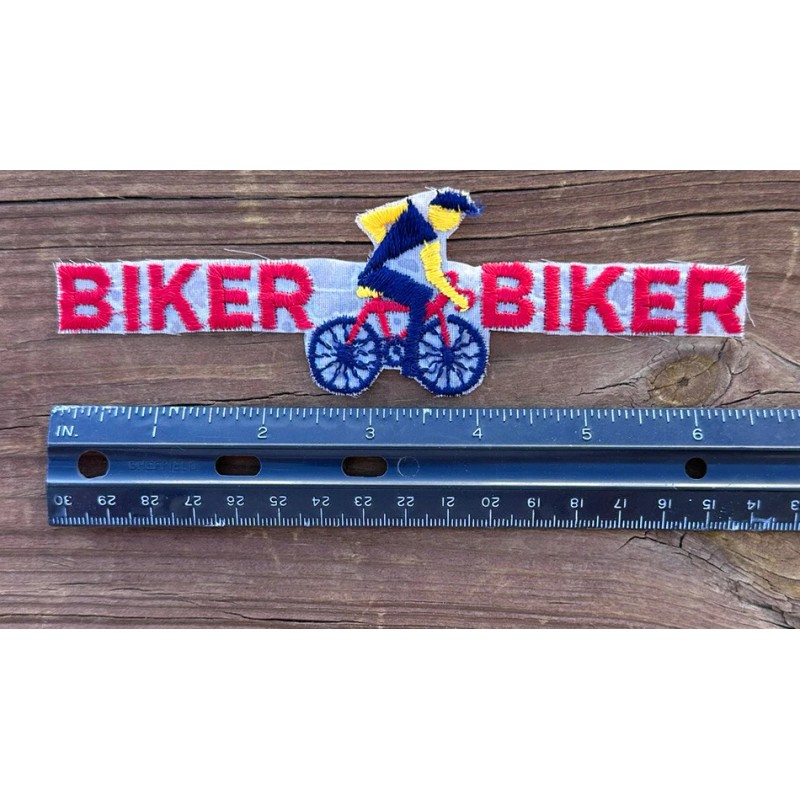 VINTAGE Biker Bicycle Cycling PATCH 1970’s Iron on