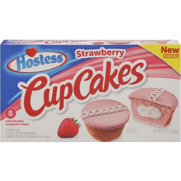 Hostess Strawberry Cupcakes, Sweet Snack Cakes