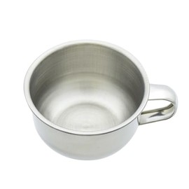 lasenersm 1 Piece Stainless Steel Shaving Soap Bowl with Handle Shaving Soap Mug Bowl Shaving Bowl Shaving Foam Bowl Shaving Cream Bowl For Men, 3.46 x 1.97 Inches, Silver