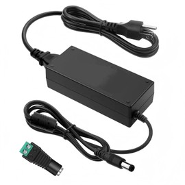 Thsinde 1PCS 12V DC Power Connector+Transformer AC 100-240V Inpu, Male Female 5.5mm x 2.5mm Barrel Jack Connector for CCTV Security Camera Led Strip Wire Ends Plug