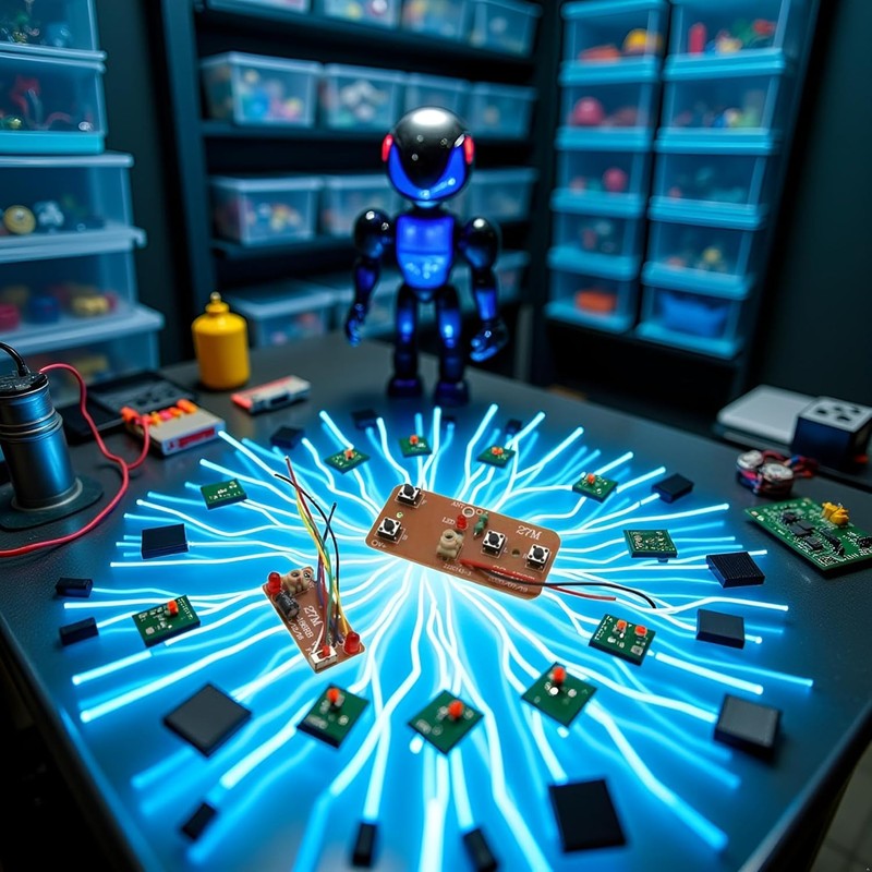 2Pcs 4-Channel RC Transmitter and Receiver - 27MHz Remote Control