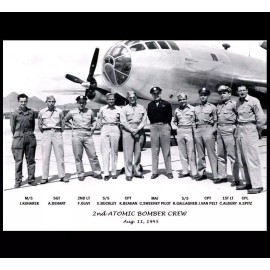 8x10 Nagasaki Atomic Bomb B-29 Crew PHOTO, Dropped FAT MAN Nuclear, Bock's Car
