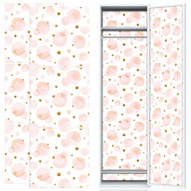 rookea 6 Pcs School Locker Magnetic Wallpaper, 12" x 12" Pink Removable Magnetic Locker Wallpaper Locker Decorations for Girls, Trimmable Locker Accessories for Middle High School Students