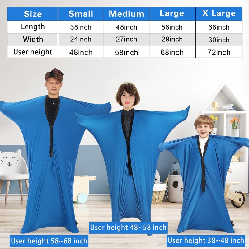 Hugsmiling Body Sock Sensory Kids, Medium 27 * 47 inch,