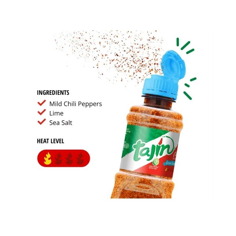 TAJÍN Tajin Clasico Low Sodium Seasoning, Chili Lime Seasoning, 5