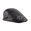 XUNQUCOM Classic Newsboy Cap,PU Leather Beret Ivy Flat Golf Driving