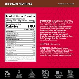 BSN SYNTHA-6 Isolate, Chocolate Post Workout Protein Powder for Muscle Gain, Whey Protein Isolate, Milk Protein Isolate, Essential Amino Acids, Chocol