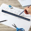 Metal Scale Ruler - 30cm Black Aluminium Triangular Scale Ruler