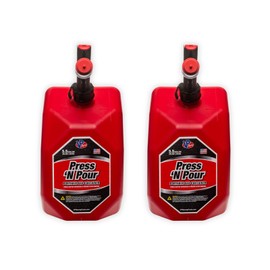 VP Racing 3839 Press 'N Pour Gas Can Red, 5.5 Gallon (2 Pack)