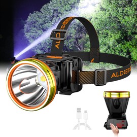 TOPRATED High Power LED Headlamp Super Bright Adult Motion Sensor Headlight Spotlight Waterproof Rechargeable Outdoor Hunting Light Flashlight Portable Head lamp for Fishing Camping Hiking