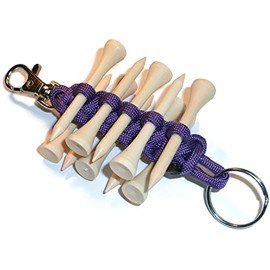 RedVex Paracord Golf Tee Holder - Purple - Holds 10 Golf Tees