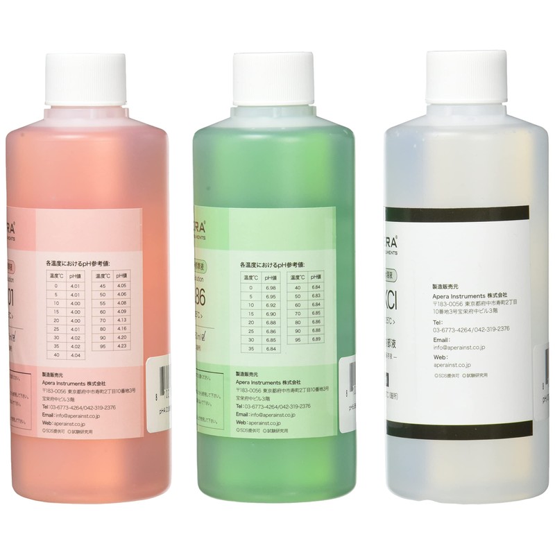 Apella Instruments pH Standard Solution Set, Electrode Storage Solution Included,