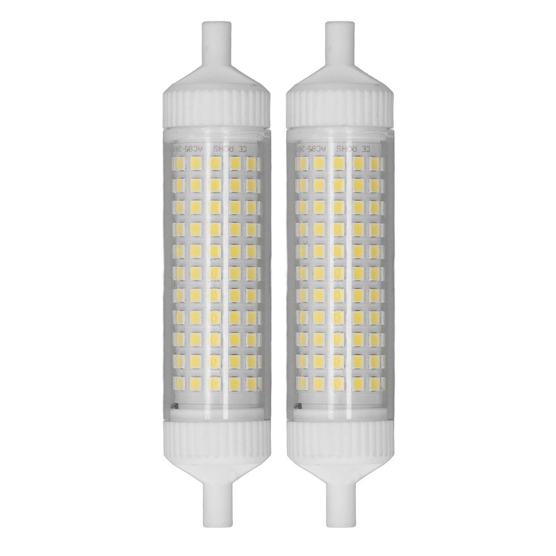 2Pcs R7S LED Light Bulb 118mm Dimmable 15W 154 LEDs