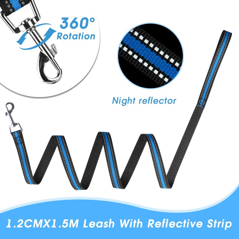 SIBOTER Dog Harness with Dog Lead, Reflective Dog Harness for