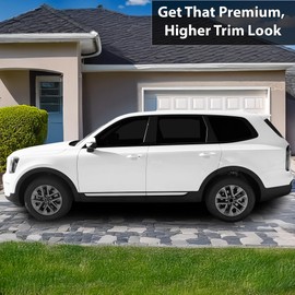 BOGAR TECH DESIGNS Side Window Chrome Delete Overlay Replacement Compatible with Kia Telluride 2020-2025, Gloss Black