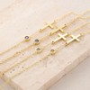 Viromy Cross Bracelets,14K Gold Plated Sideways Cross Bracelet for Women