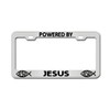 General Tag Powered by Jesus Chrome Standard US License Plate